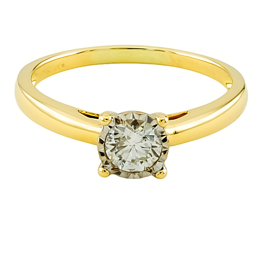 18ct gold diamond 0.50cts solitaire Ring size S